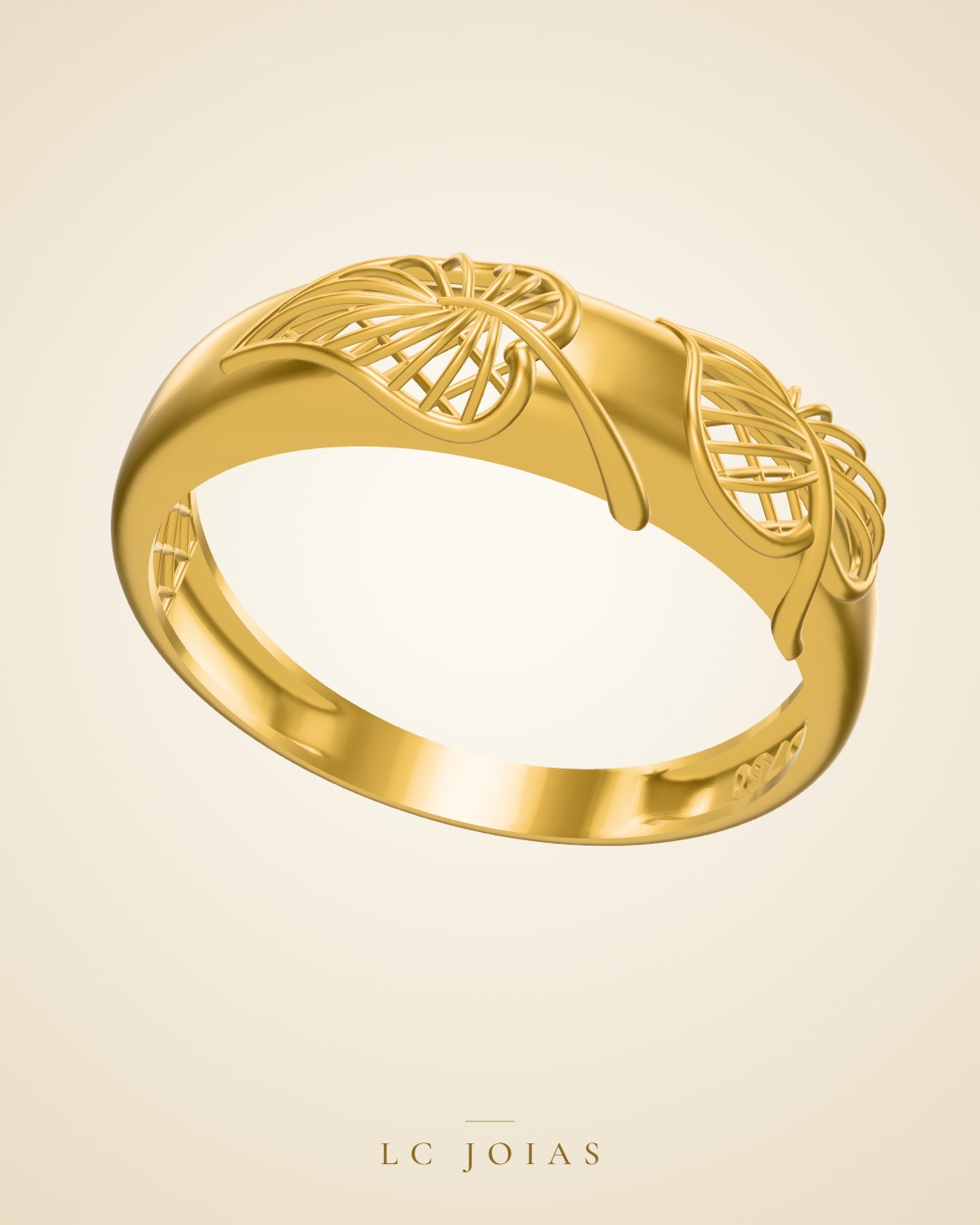 Anel an linha 1 em ouro