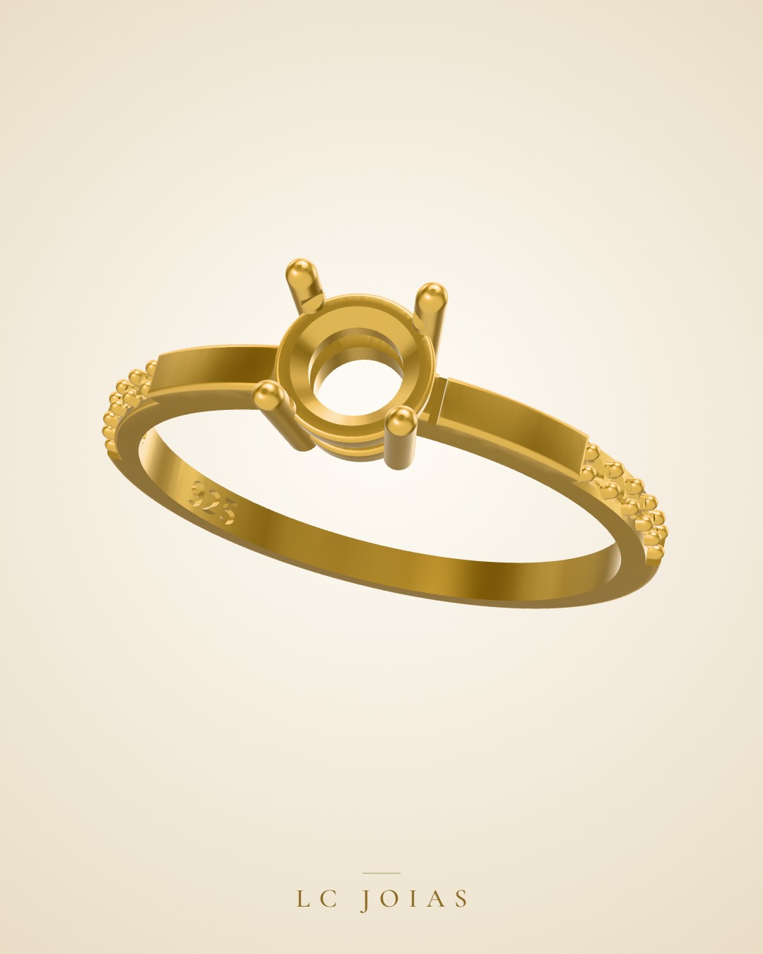 Anel ag 2316 an em ouro