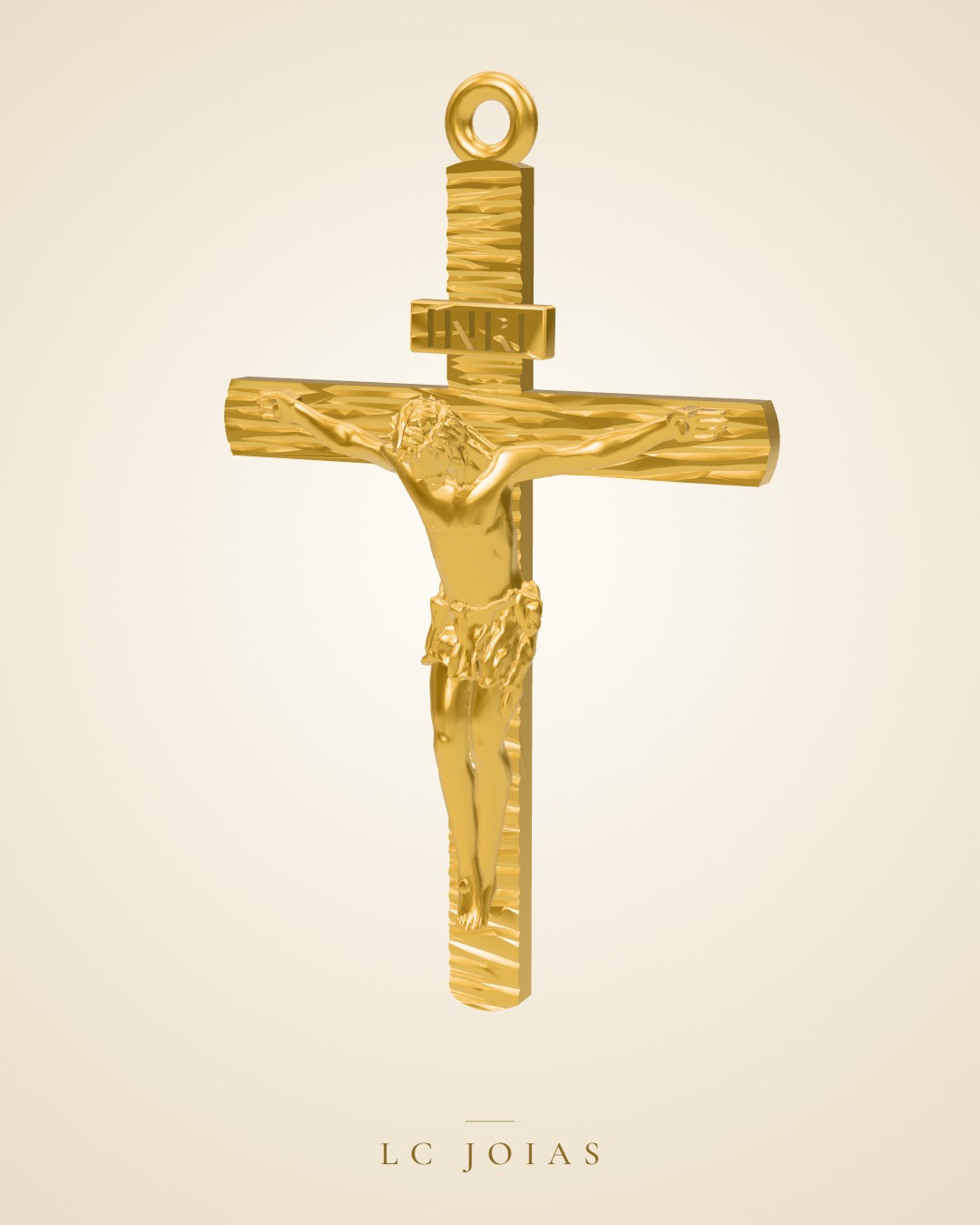 Pingente religioso cruz 4 30 mm em ouro