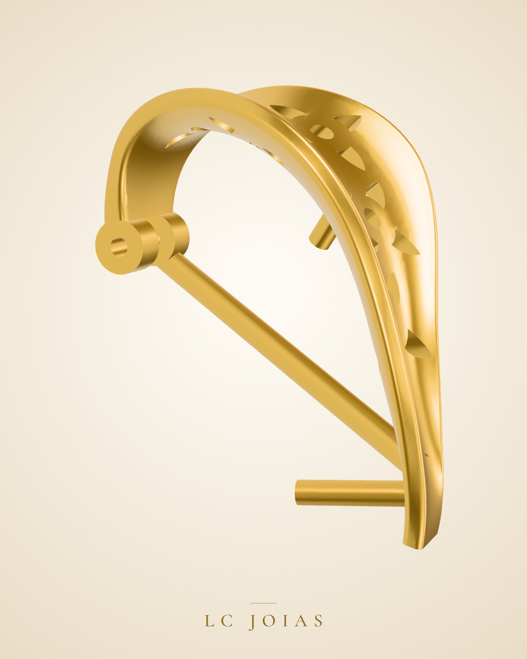 Brinco 7749 br bb em ouro