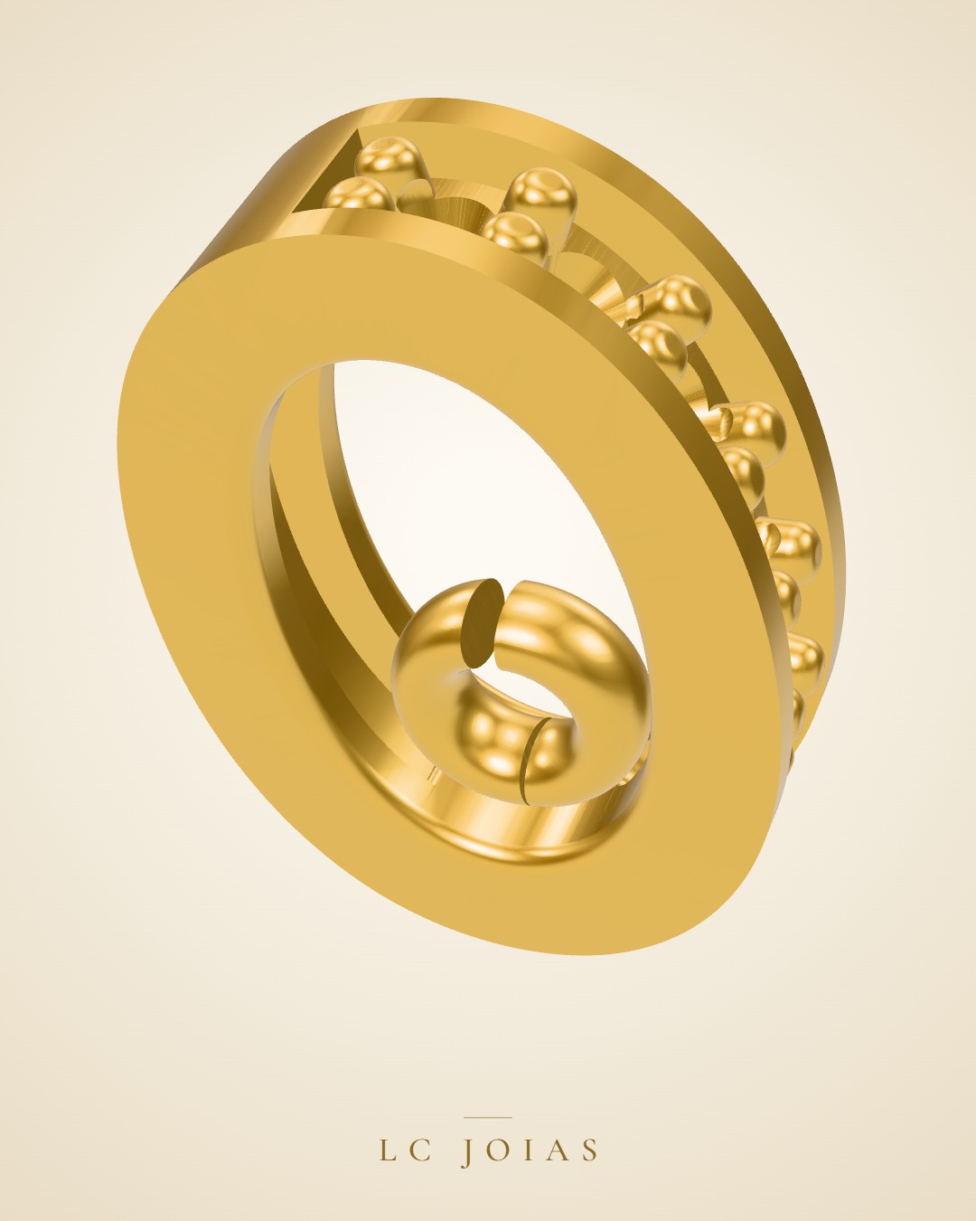 Brinco 7186 argola em ouro