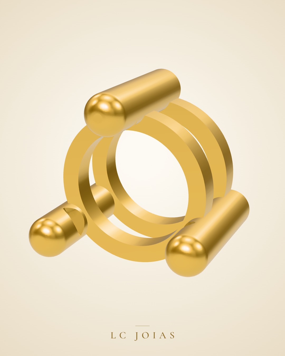 Pingente 1574 pg 4mm em ouro