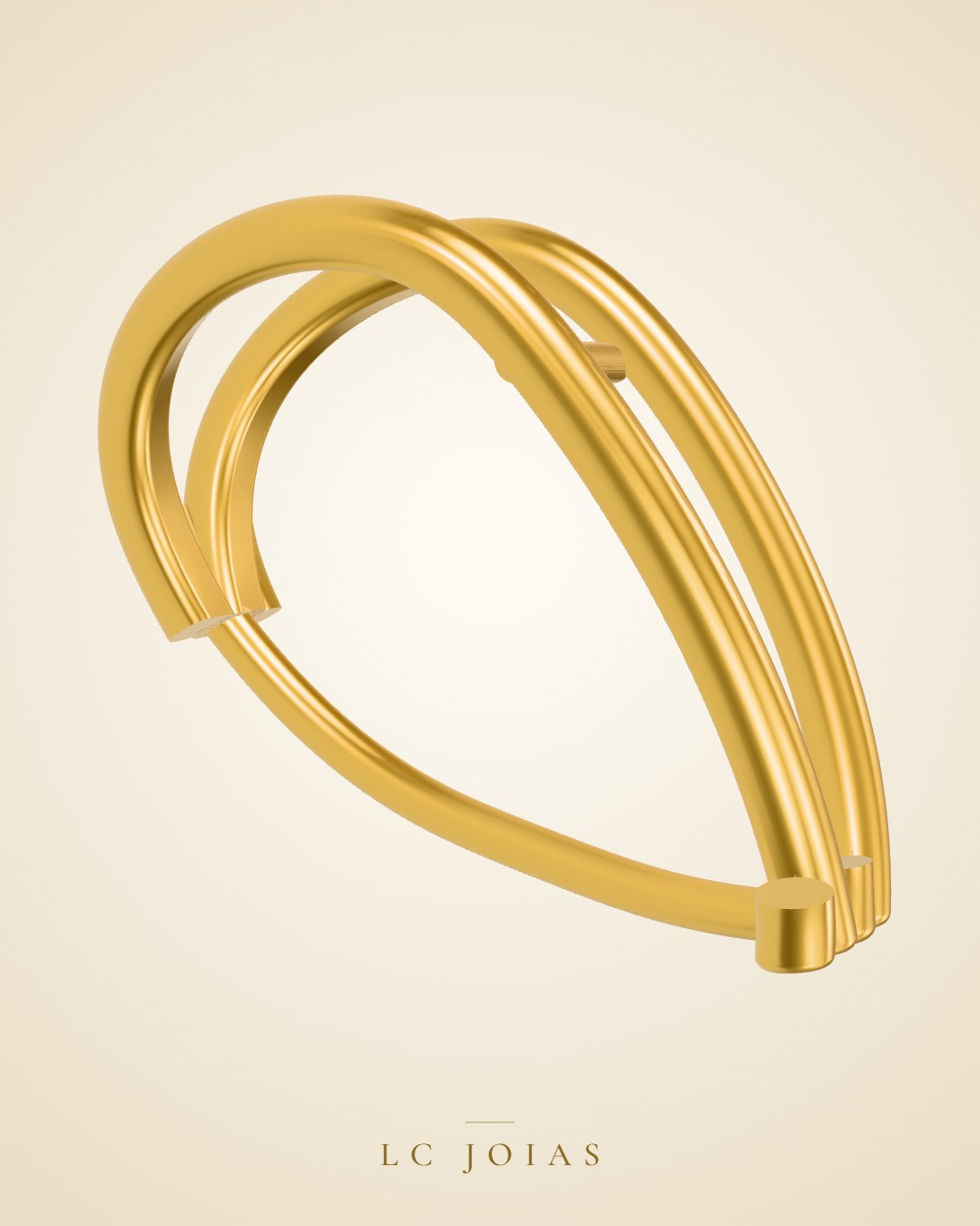 Brinco 7916 br espelho em ouro