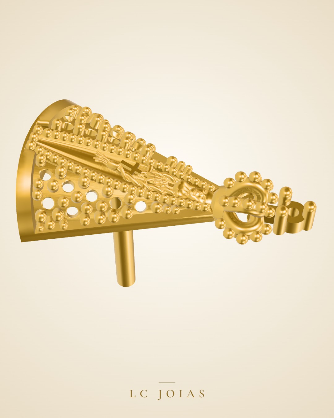 Anel d 0027 an nossa senhora em ouro
