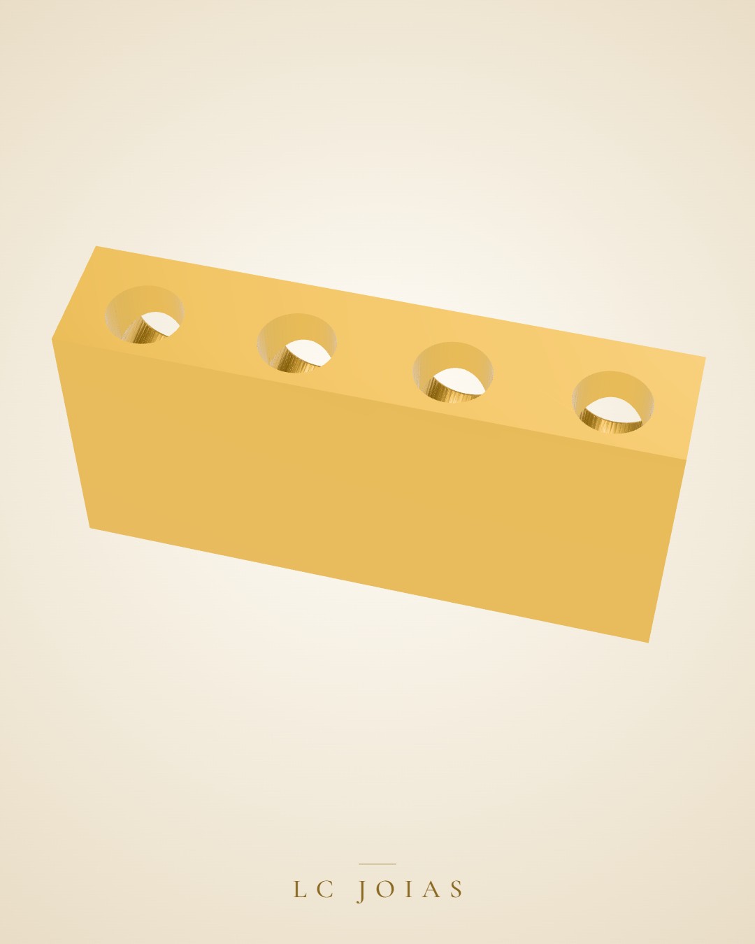 Aliança alufix 4x2 em ouro