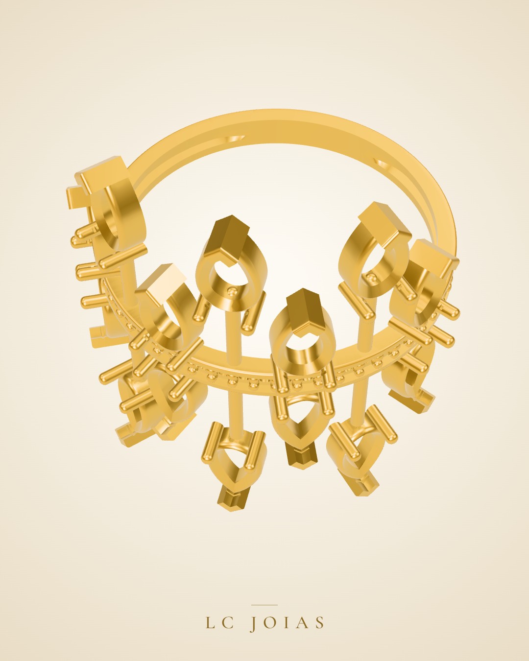 Anel 817an em ouro
