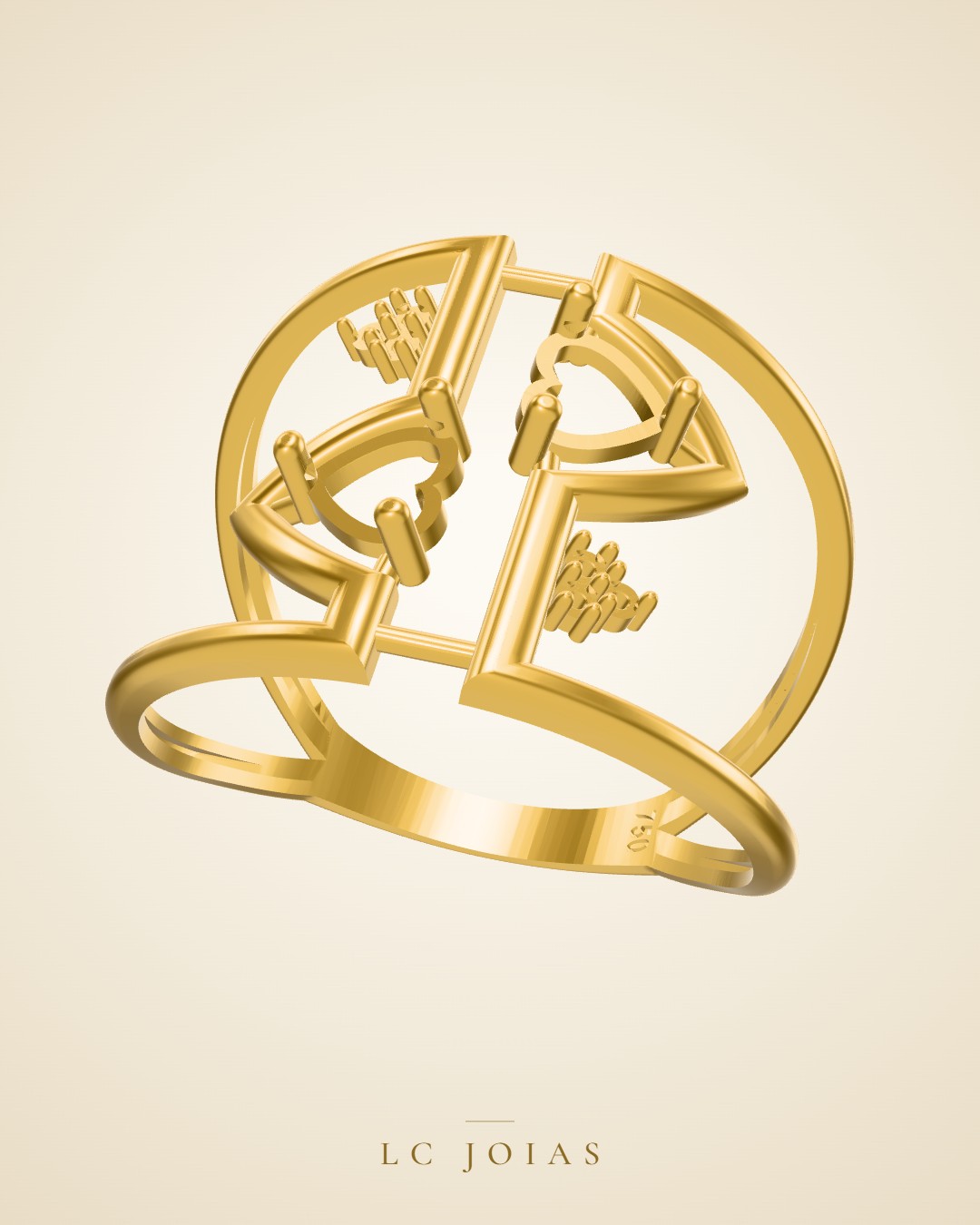 Anel 8656 an em ouro