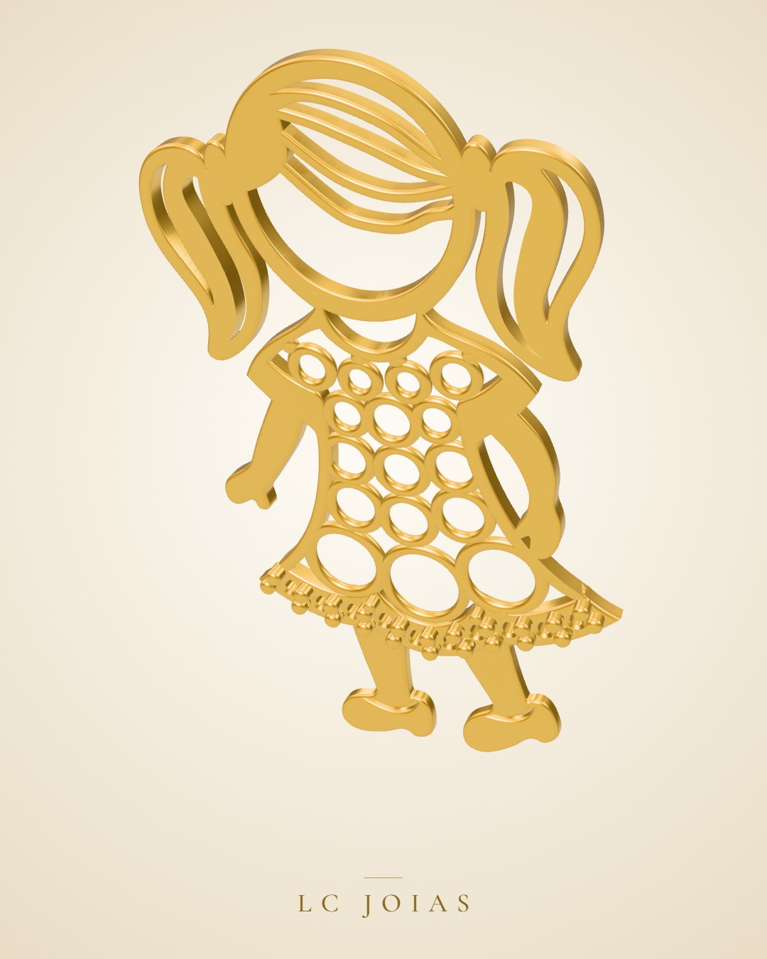 Pingente 8308 pg m em ouro