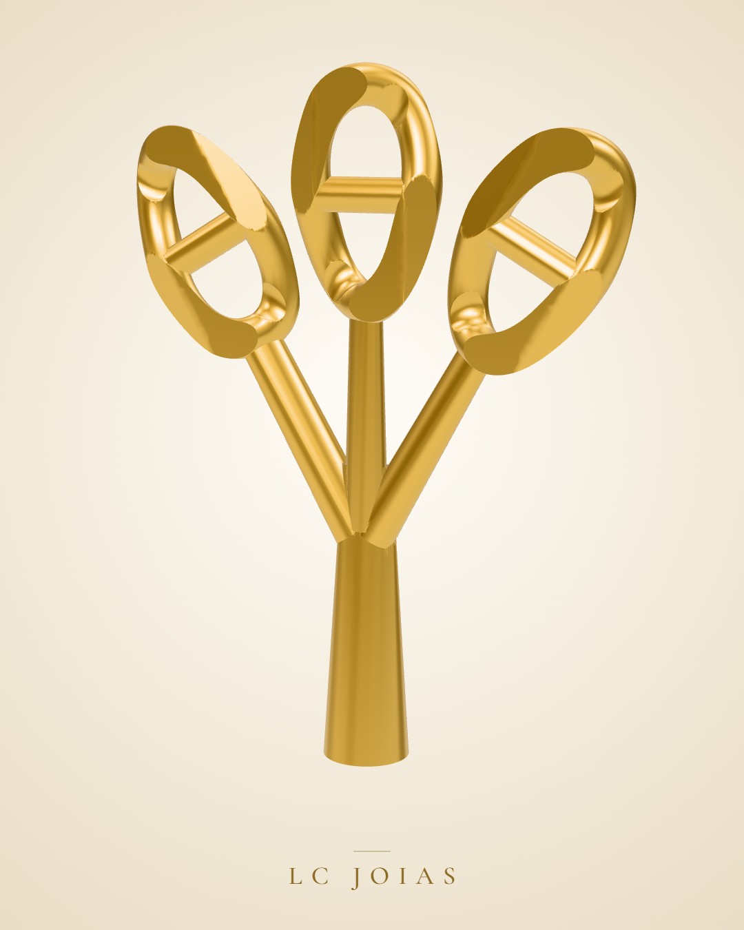 Colar 6 corrente em ouro