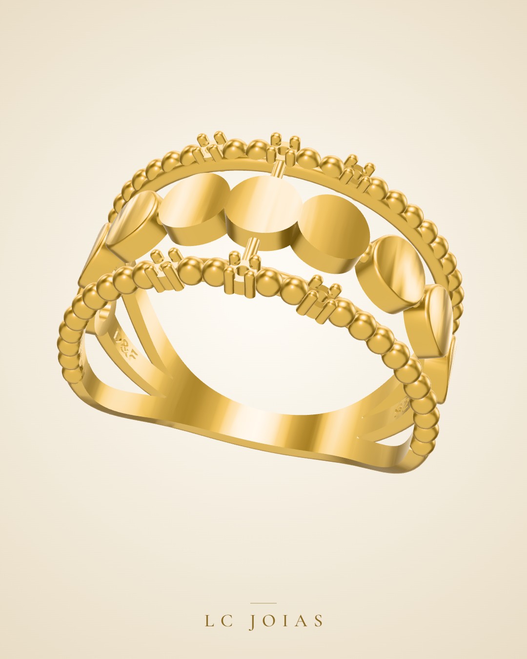 Anel ag 1943 an em ouro