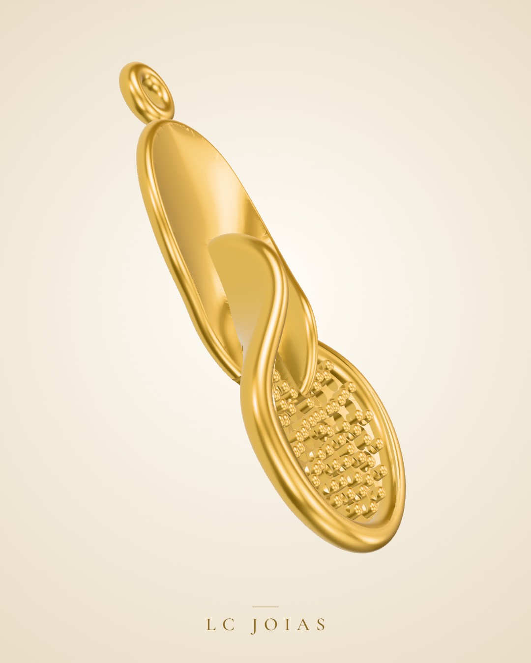 Brinco 6218br cima em ouro