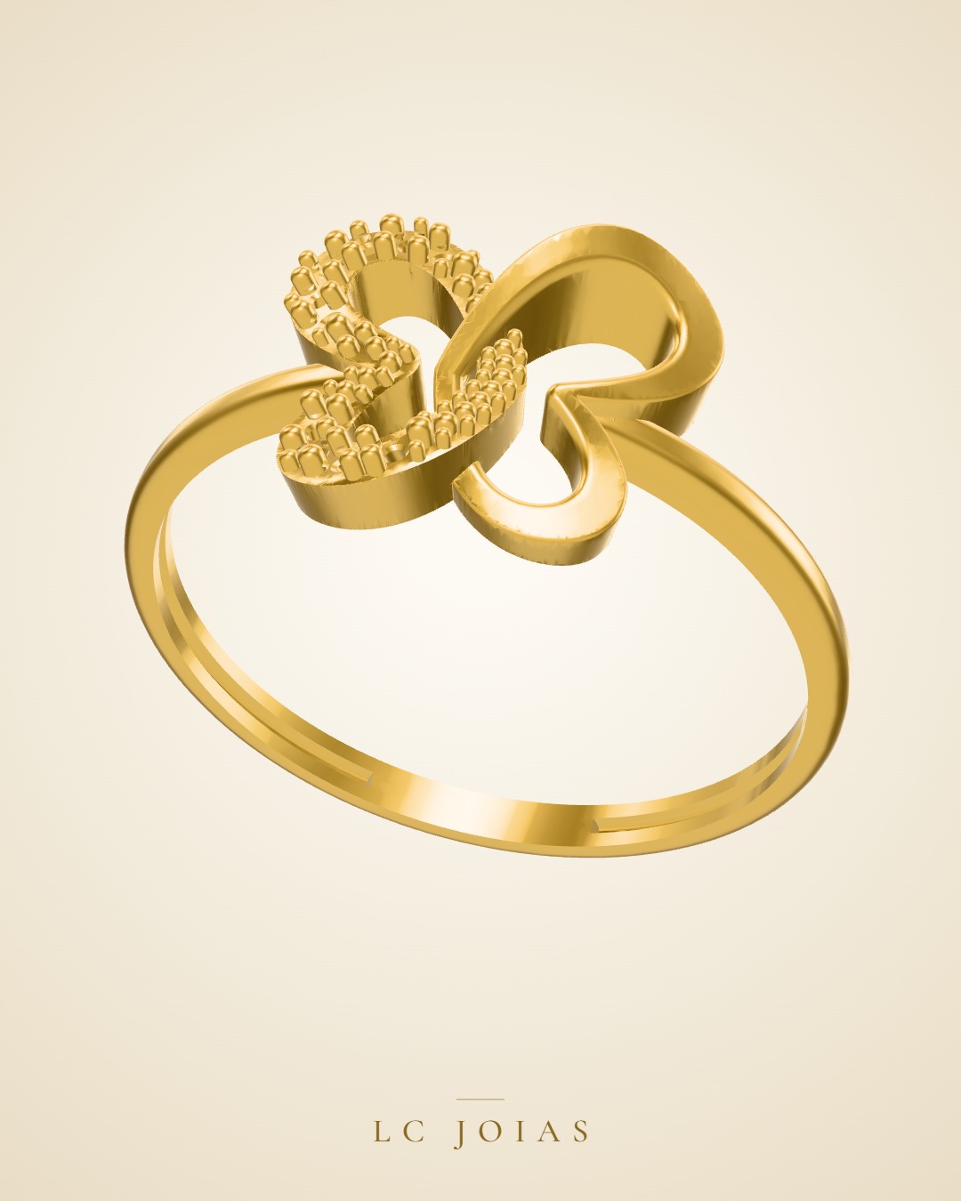 Anel lr 132 an em ouro