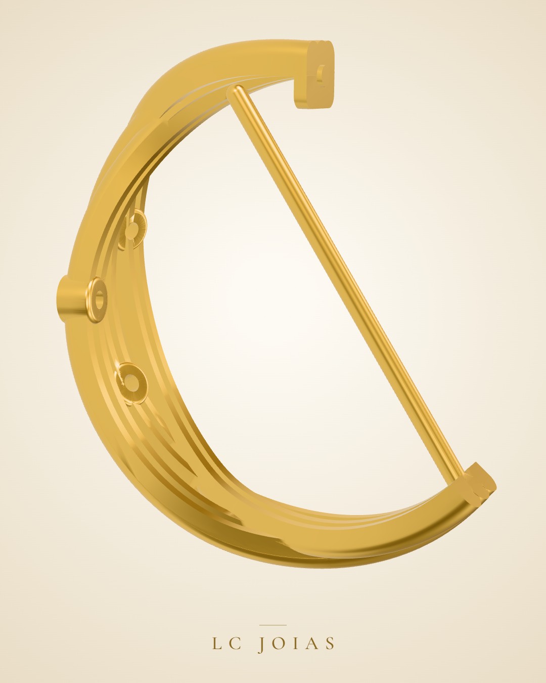 Brinco br 7931 lado a em ouro