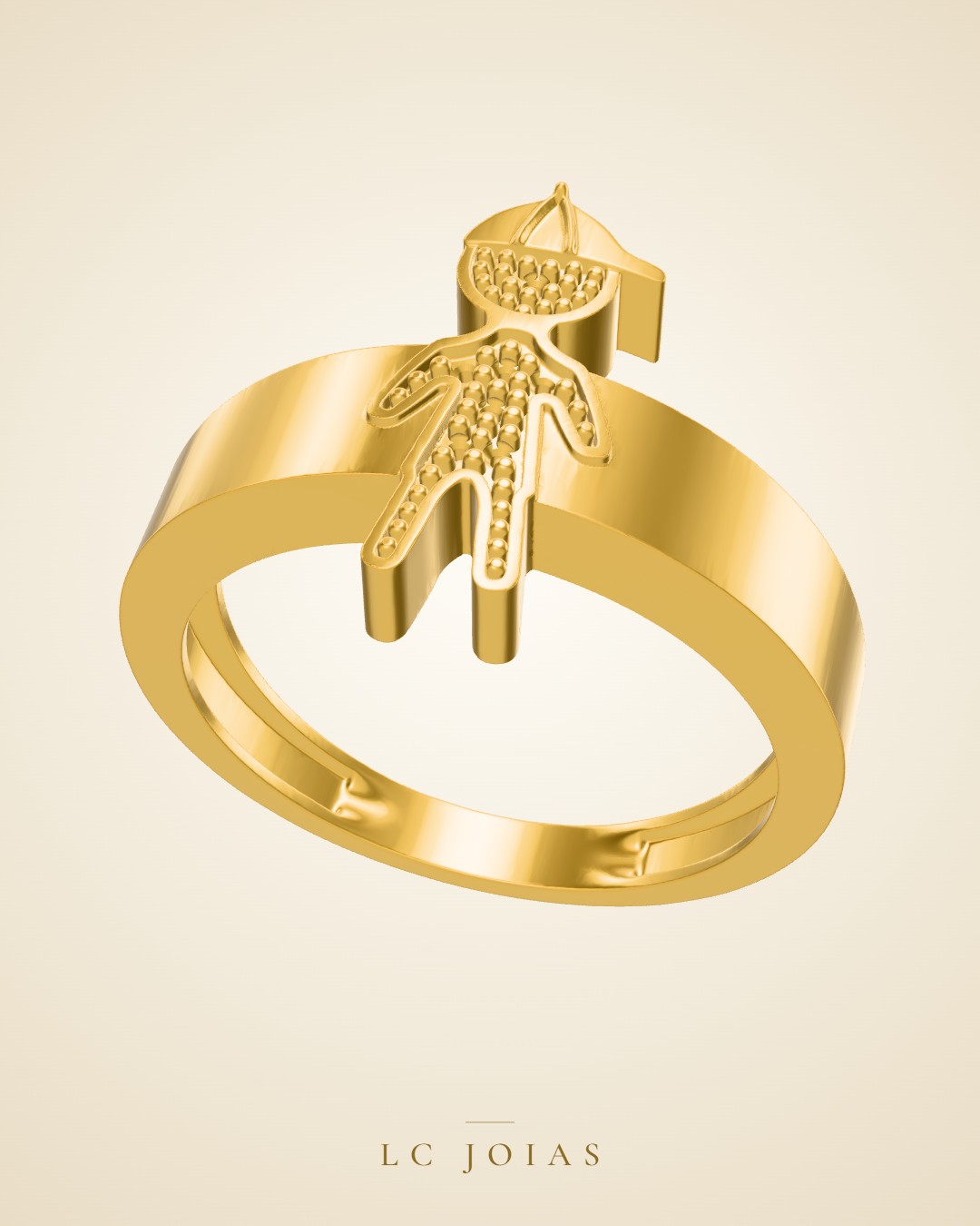 Anel 6871 anel menino em ouro
