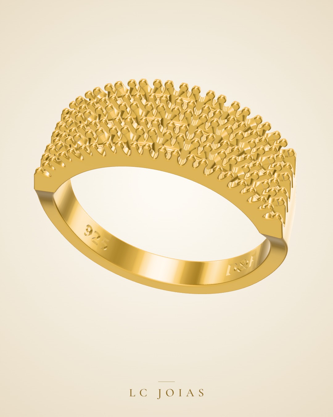 Anel ag 2108 an n14 em ouro