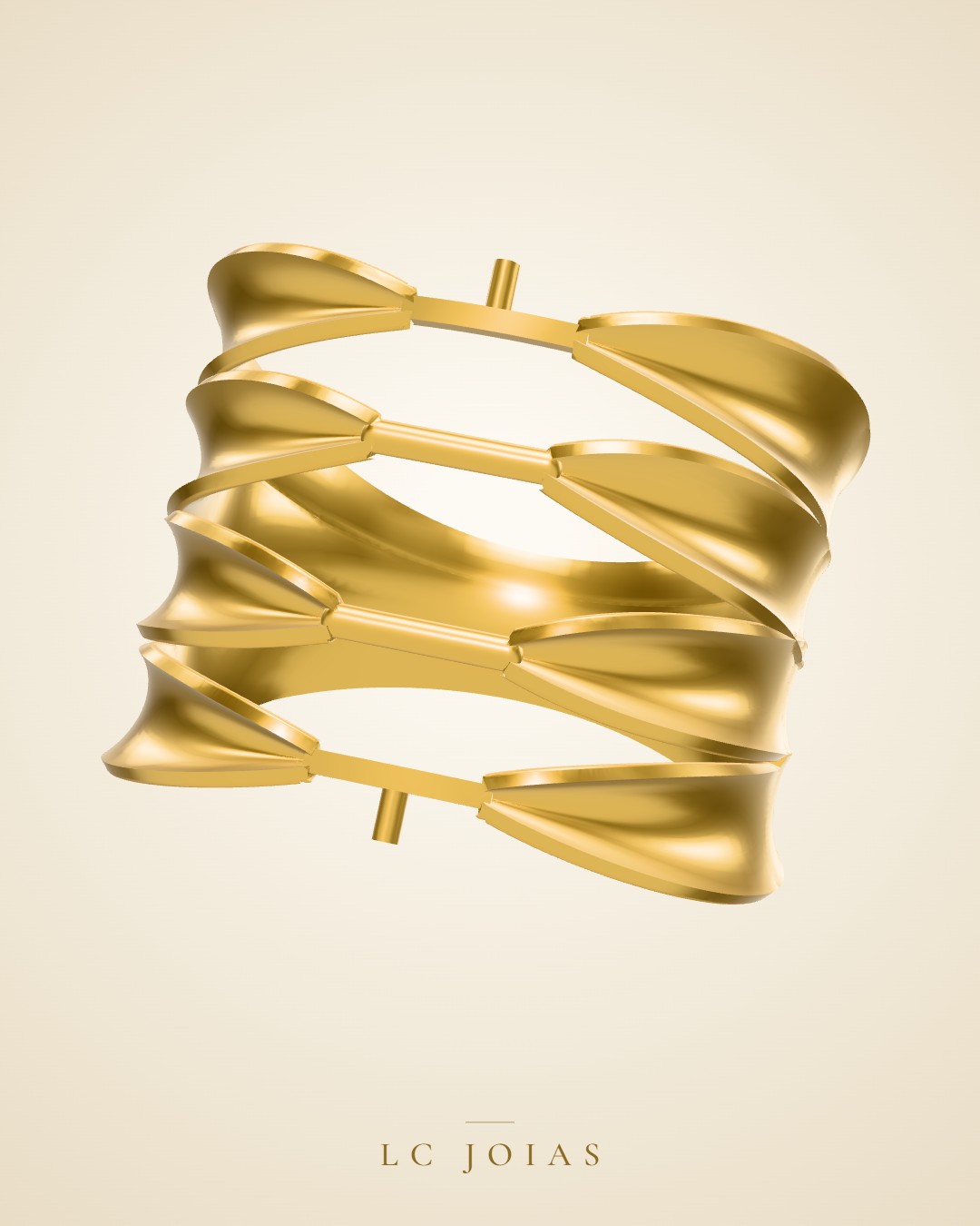 Anel 7666 an stl em ouro