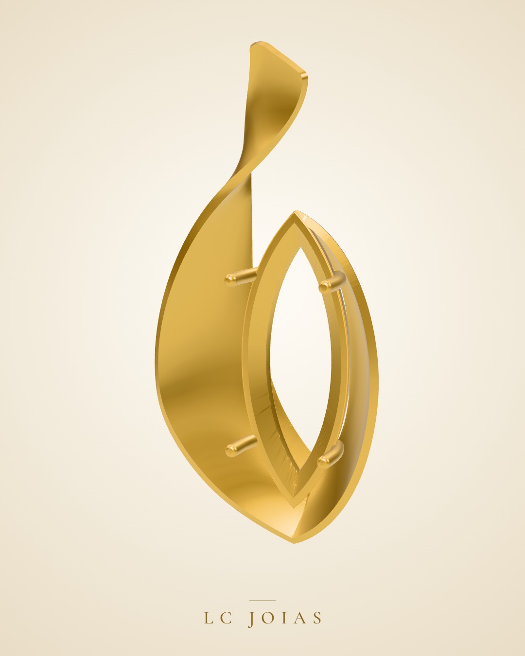 Brinco br rose em ouro
