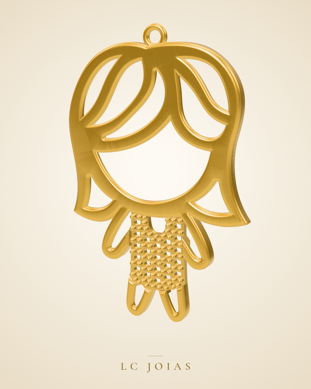 Pingente 7 - pg ma em ouro