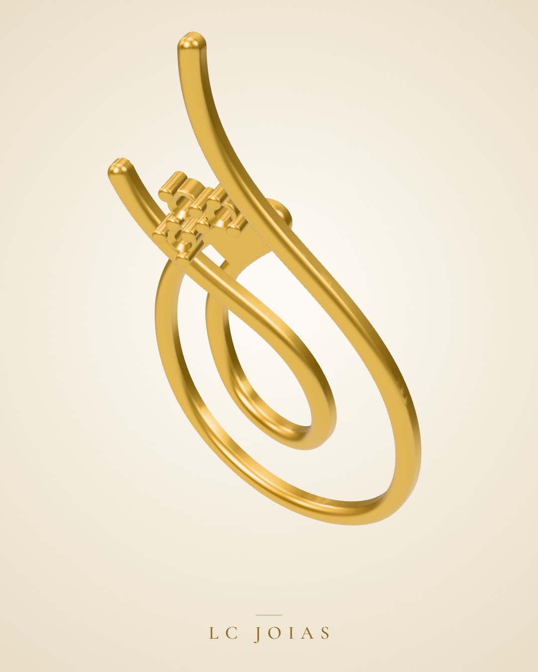 Brinco 6763 brinco 02 em ouro