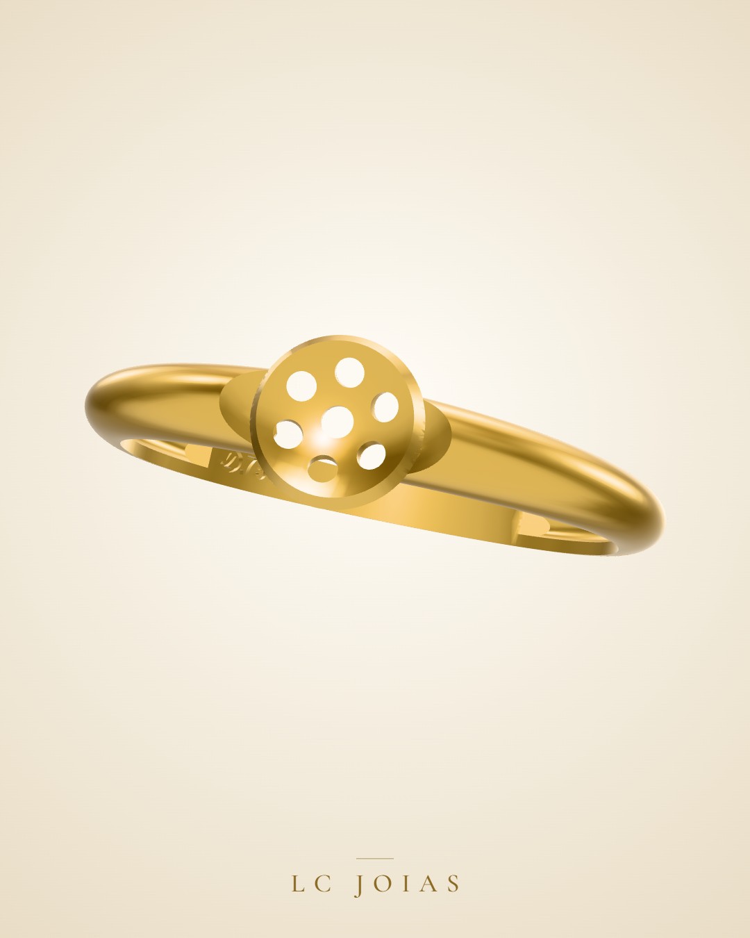 Anel 7619 an aro em ouro