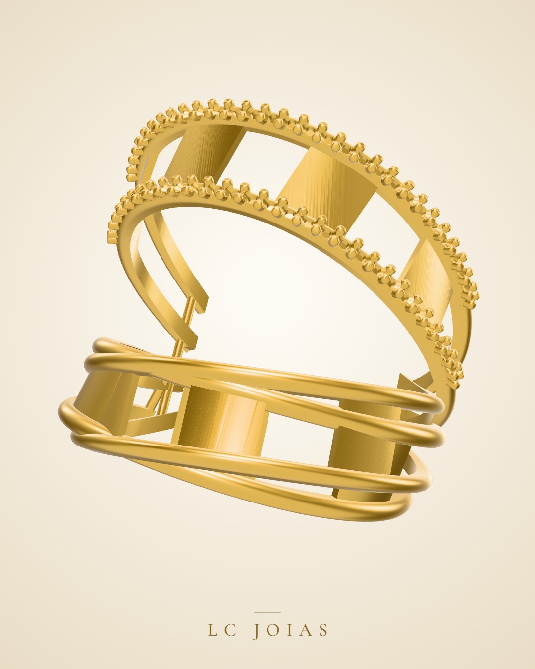 Anel 8111 an aplique em ouro