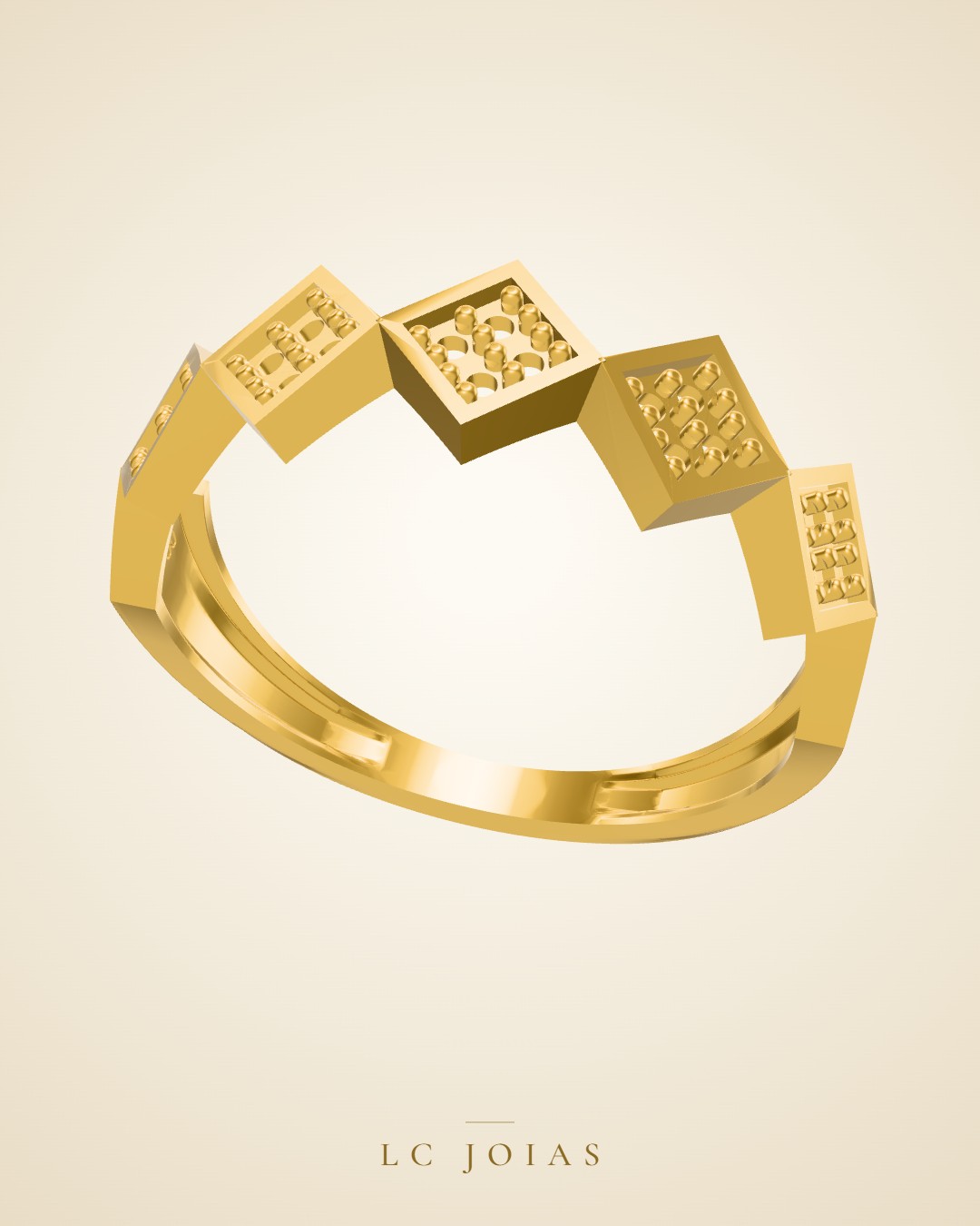 Anel 0231an em ouro