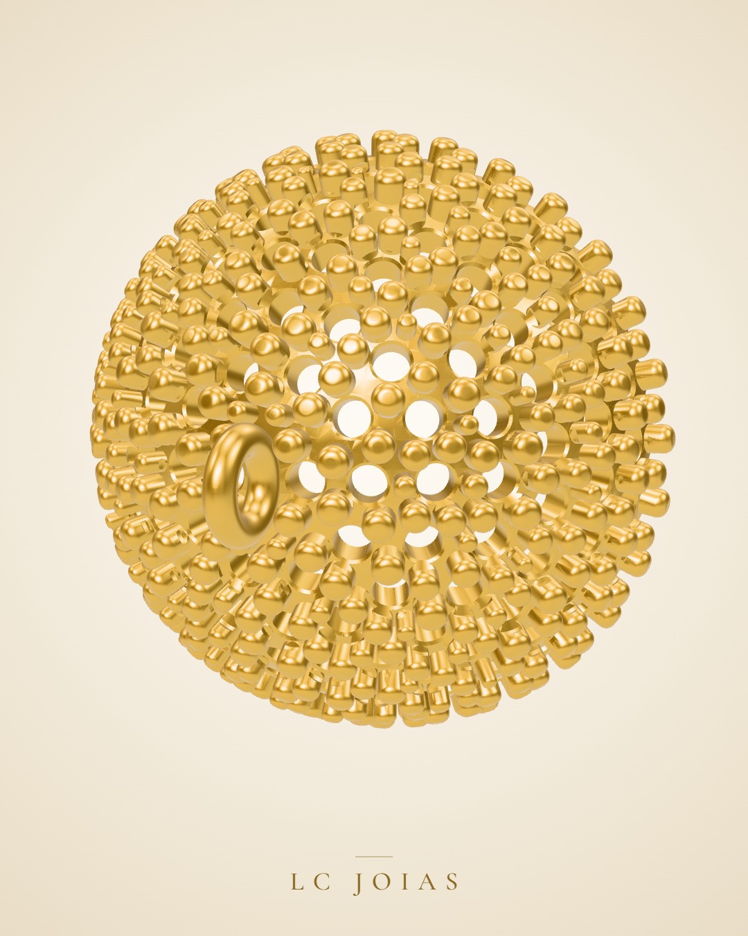 Pingente 7695 pg 12 mm b em ouro