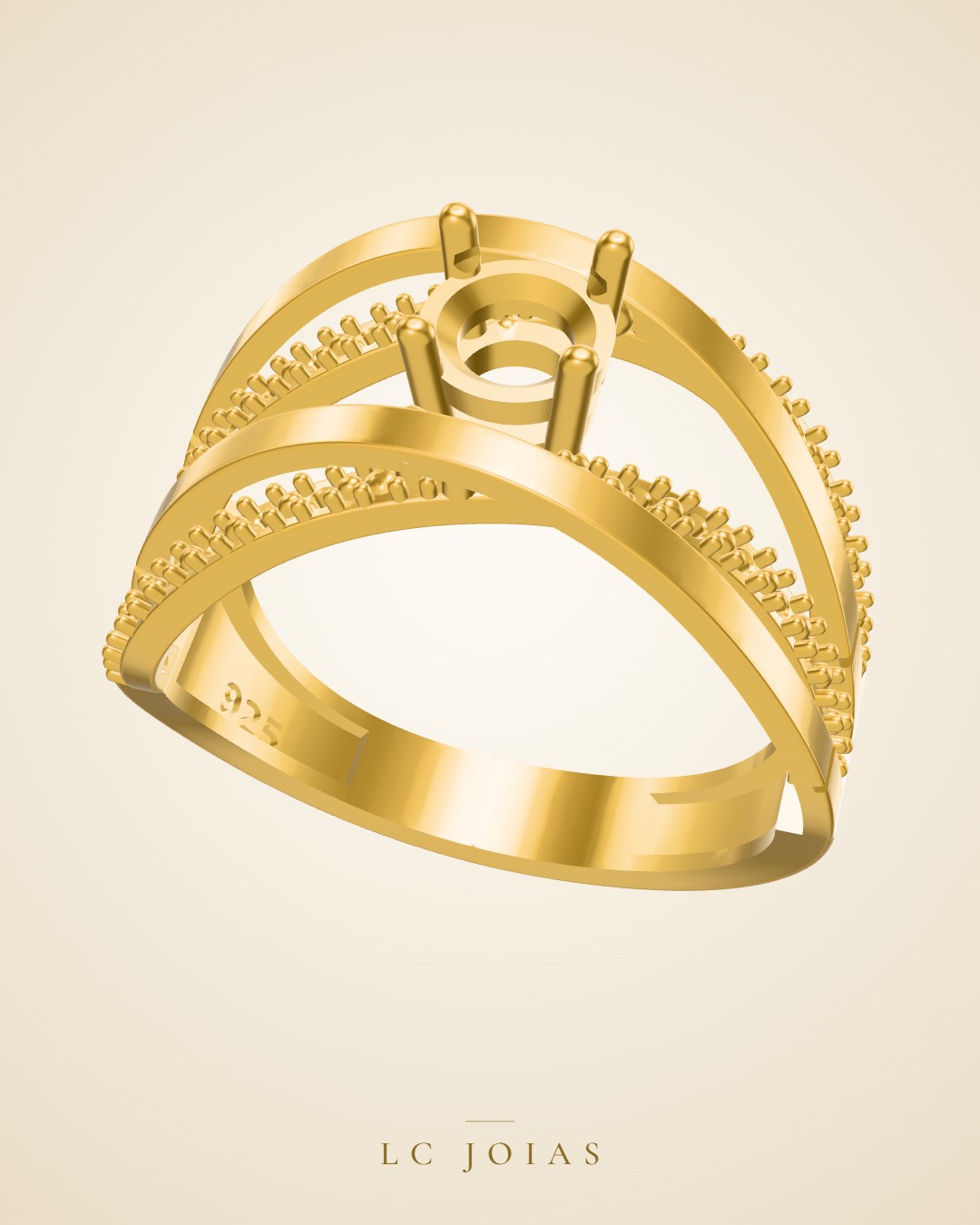 Anel ag 2340 an em ouro