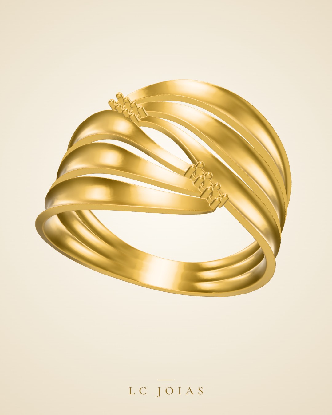 Anel 6851 anel em ouro