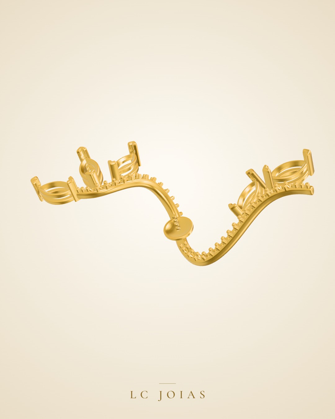 Brinco 8058 br espelho em ouro