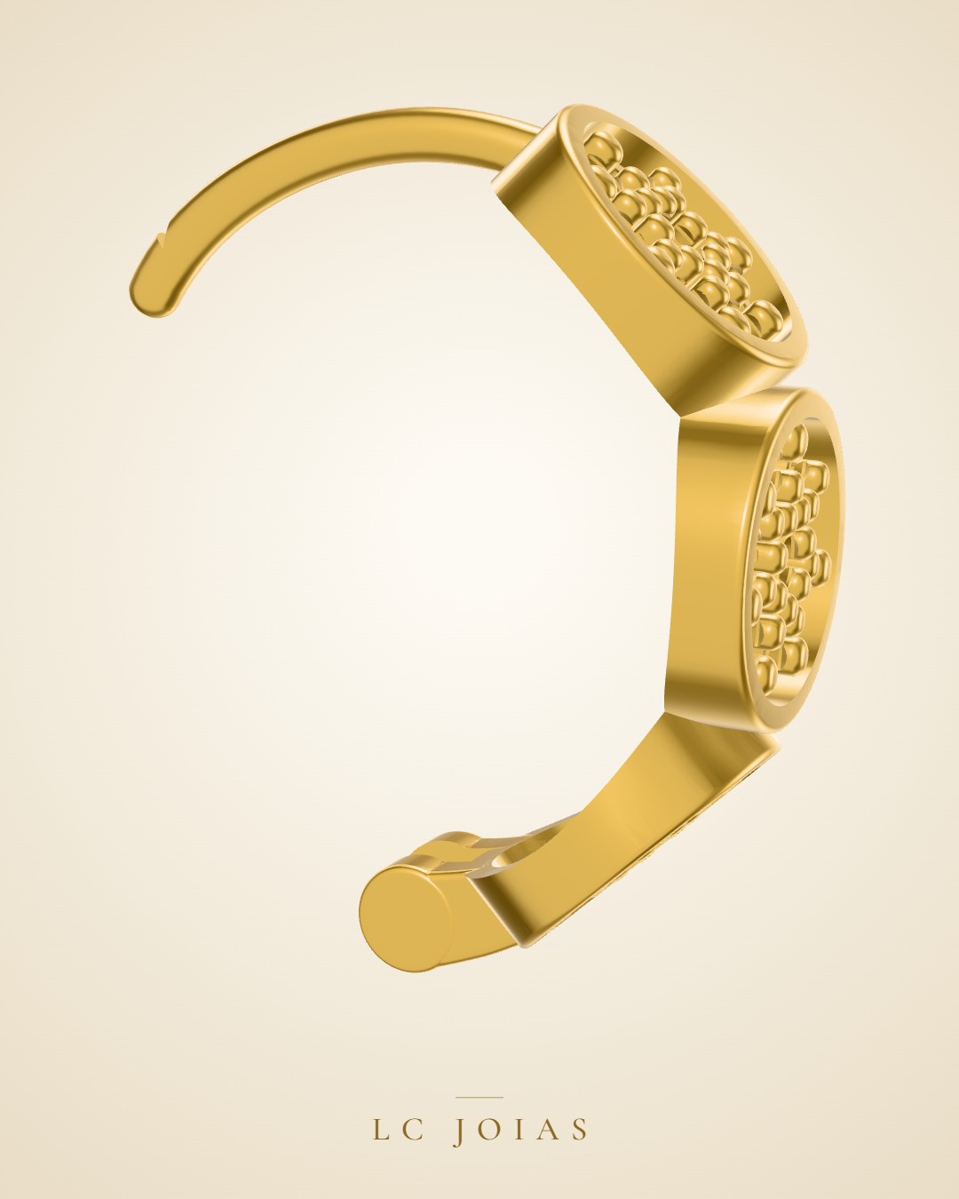 Brinco 0235br frente em ouro