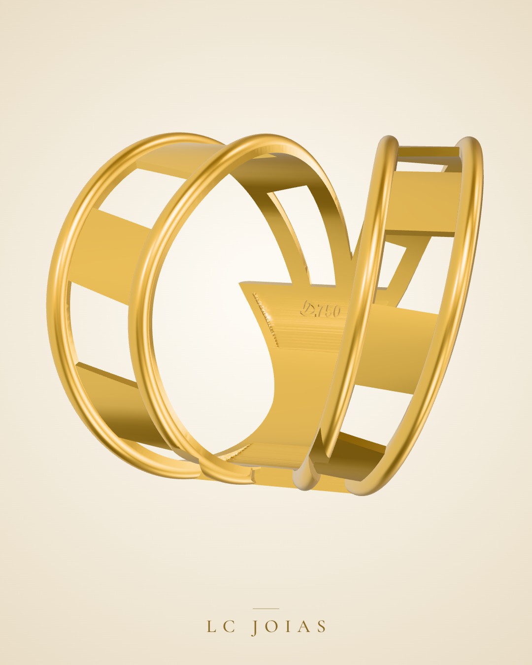 Anel 8111 an aro em ouro