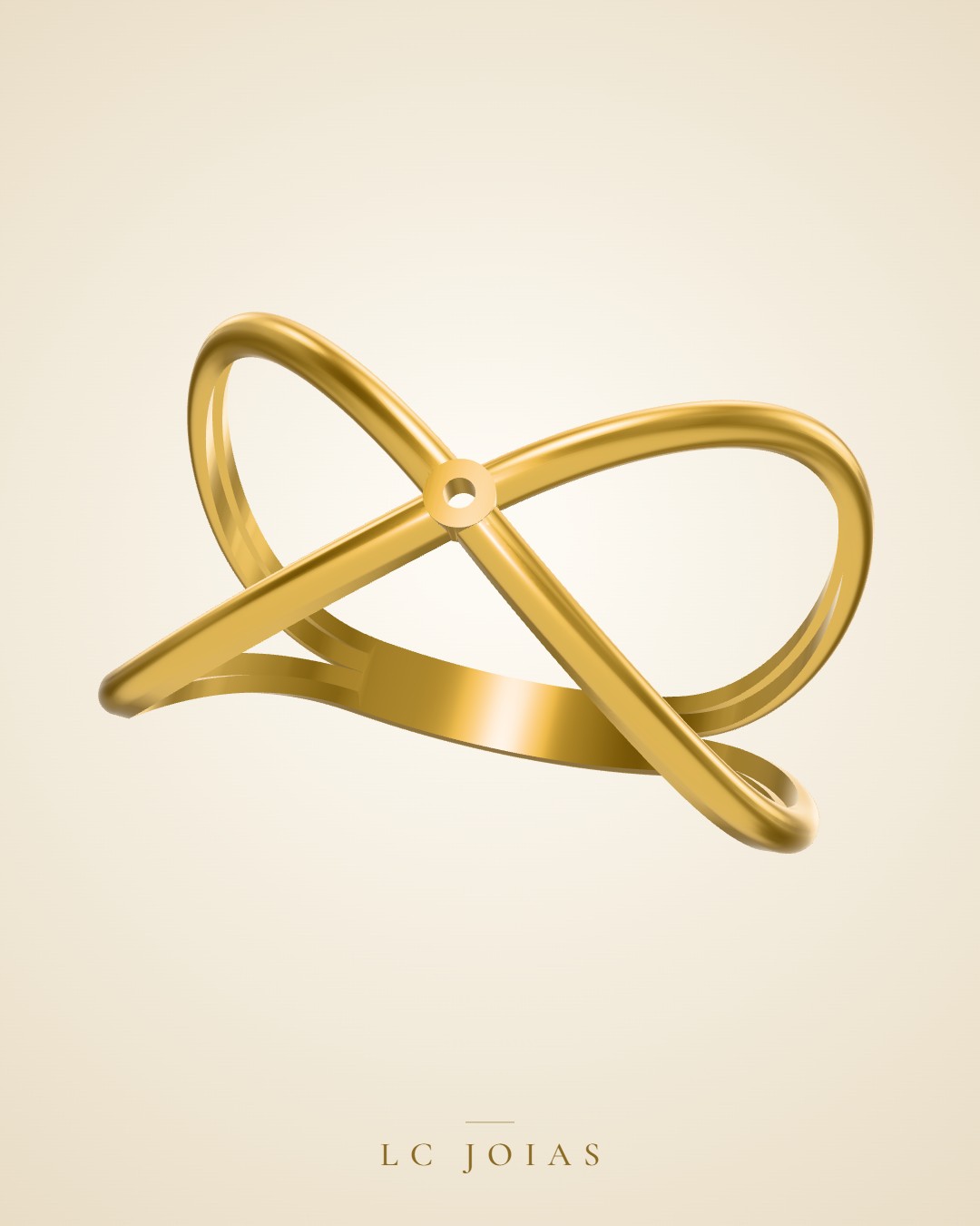 Anel 8184 an aro em ouro