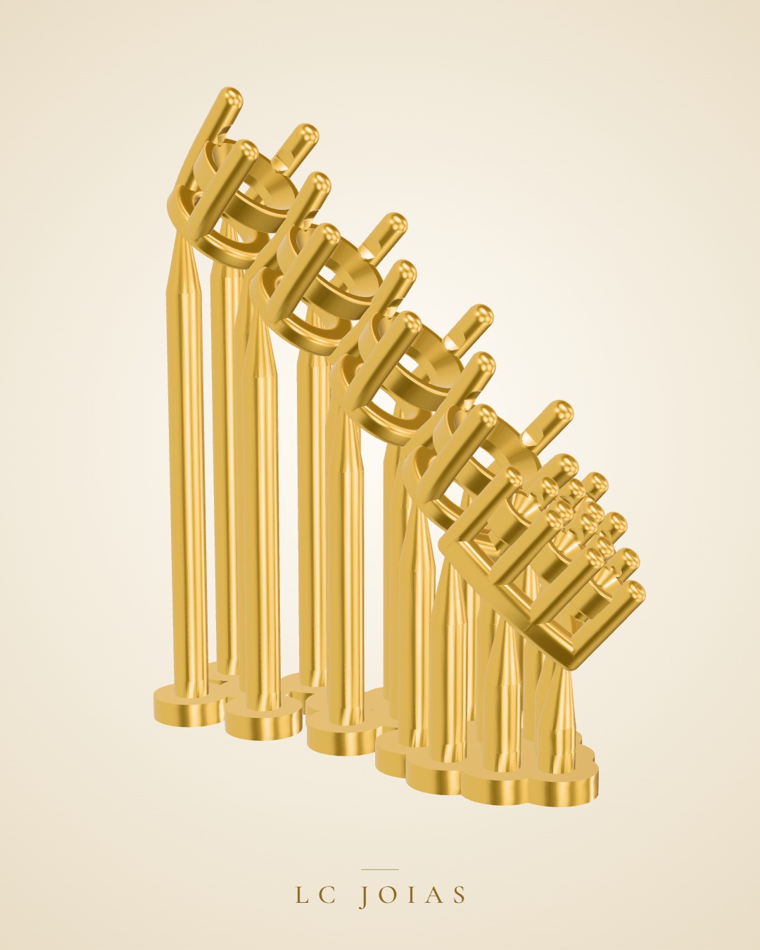 Brinco mirrored copy of 7154 br em ouro