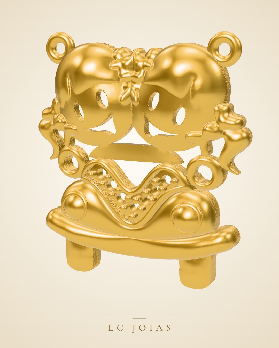 Pingente 3514 ping em ouro