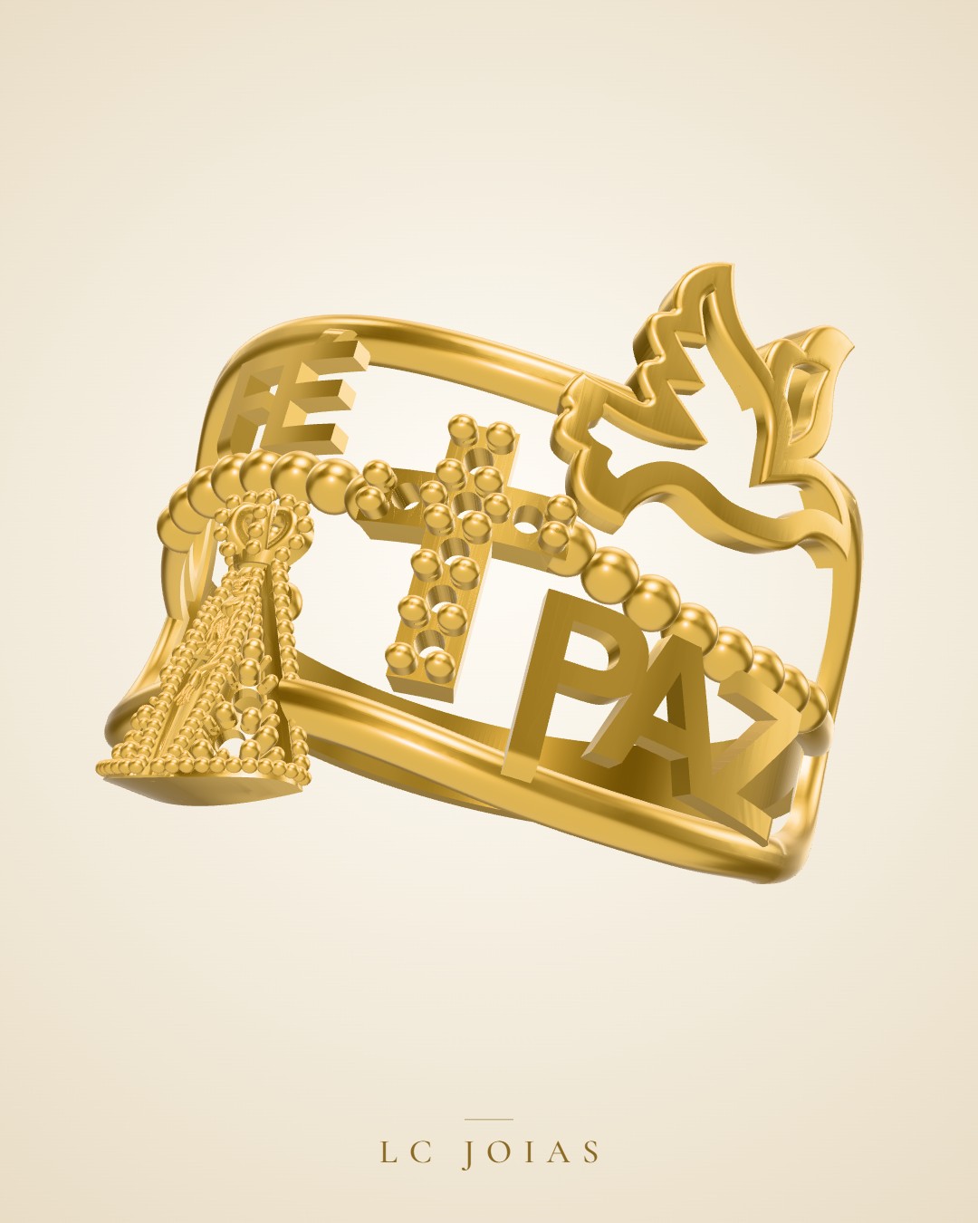Anel d 0020 an 15 s em ouro