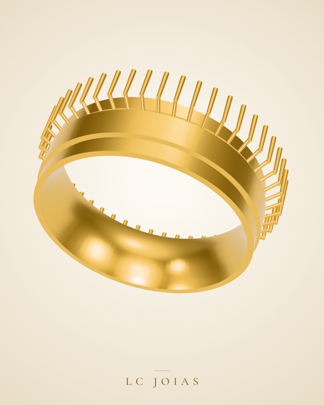 Aliança al 001 par2 em ouro