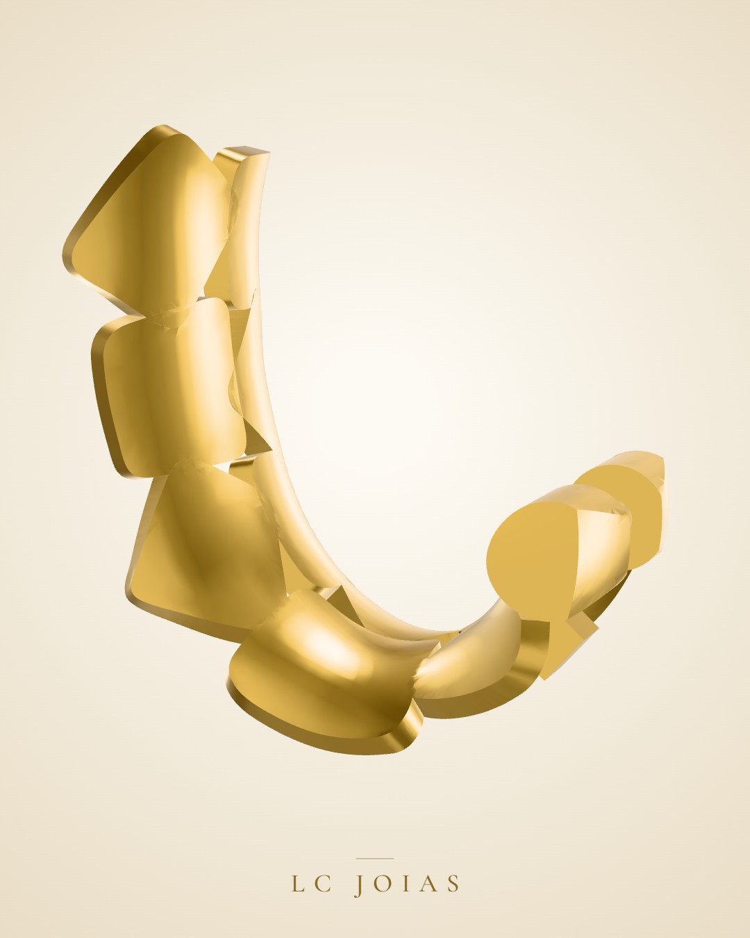 Brinco mirrored copy of 6454 br em ouro