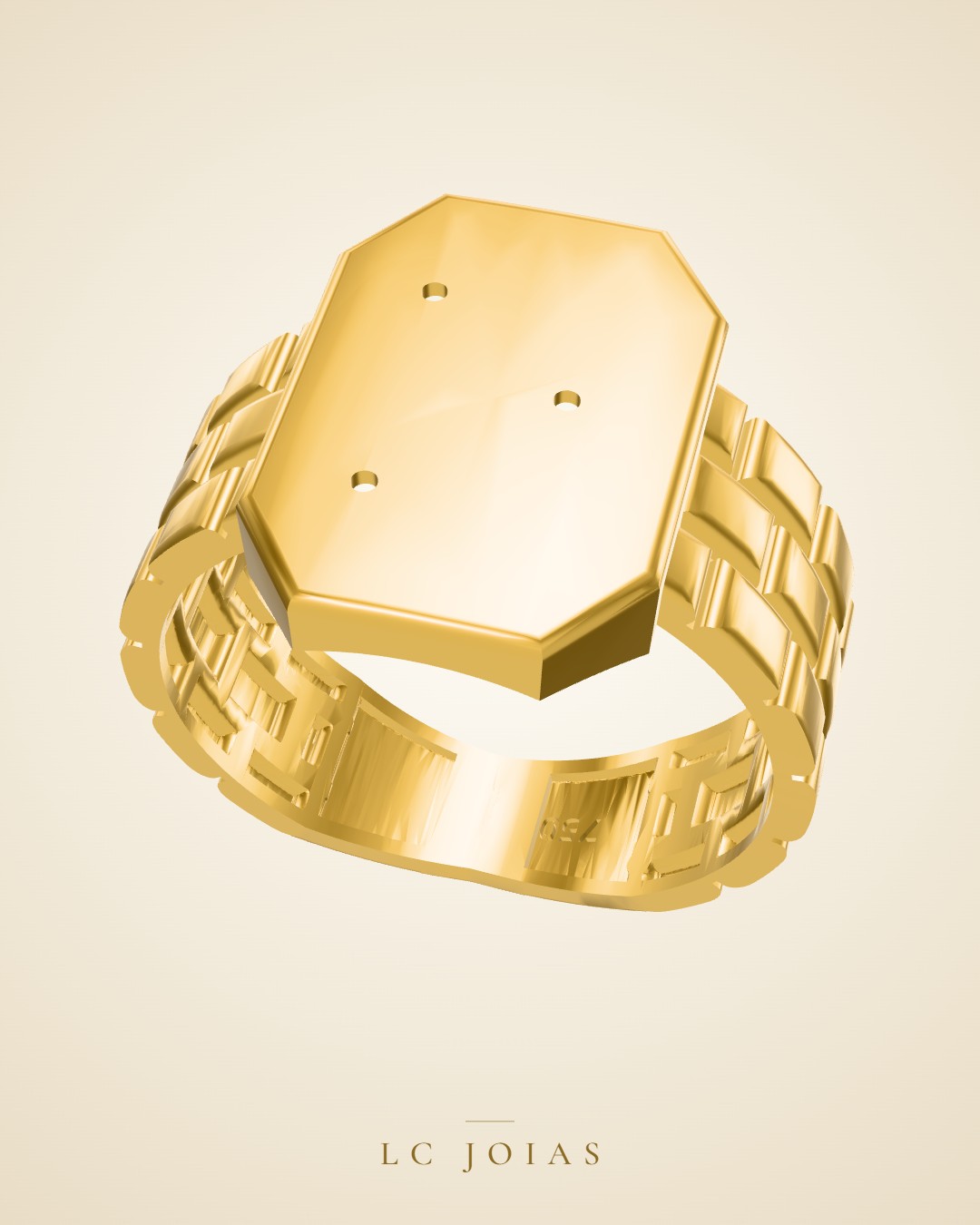 Anel base anel e em ouro