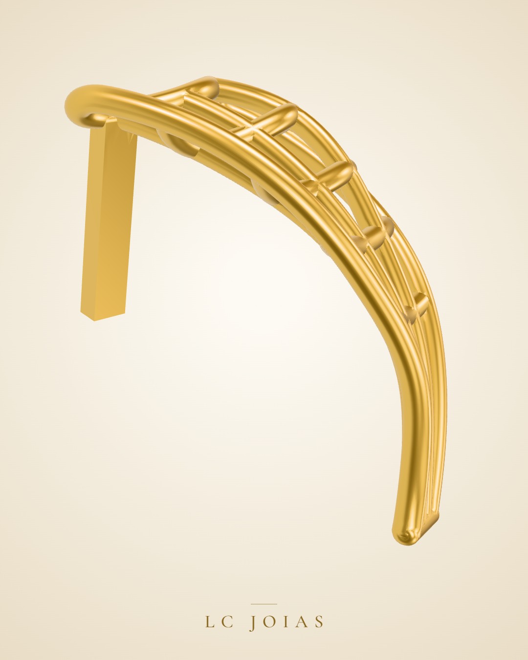 Brinco 7748 br b espelhar em ouro