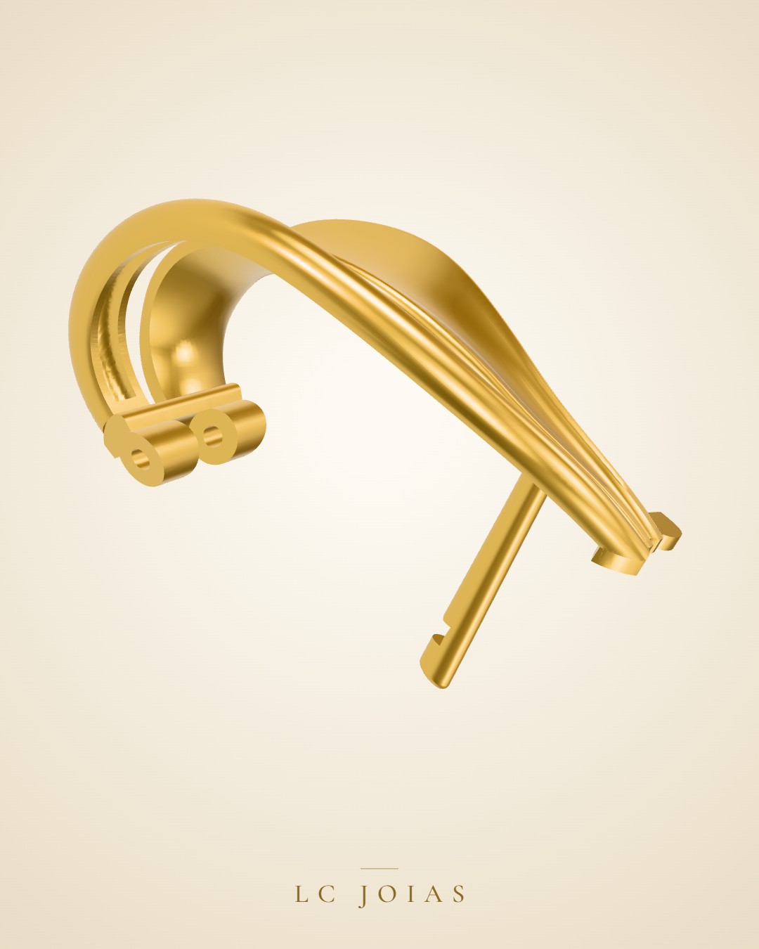 Brinco 8332 br espelho em ouro