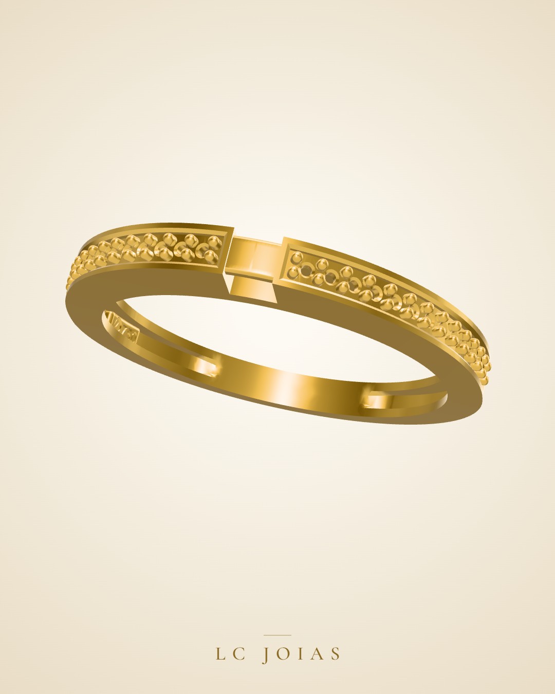 Anel 1357 z an em ouro