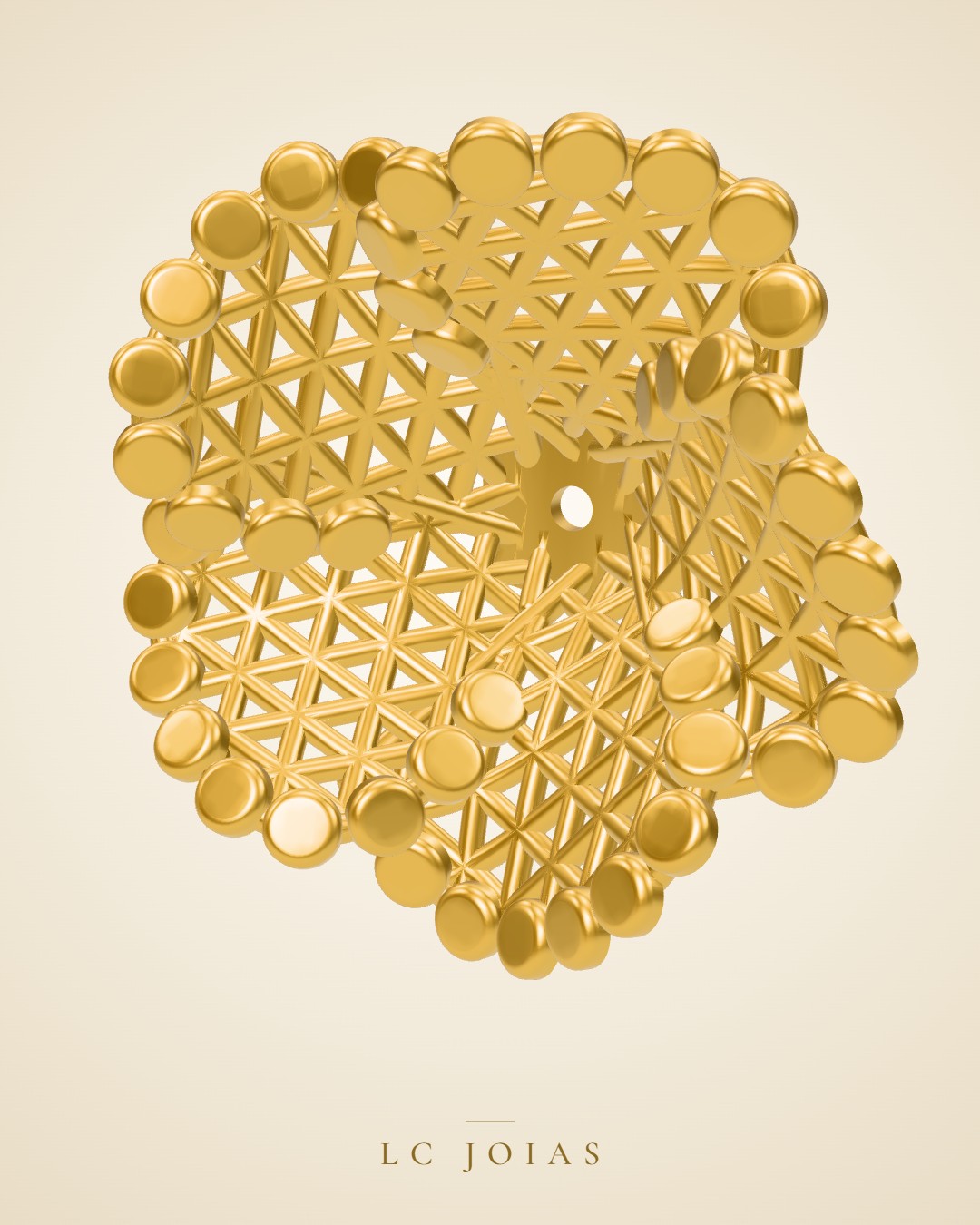 Brinco mirrored copy of 1309 z br espelhar em ouro