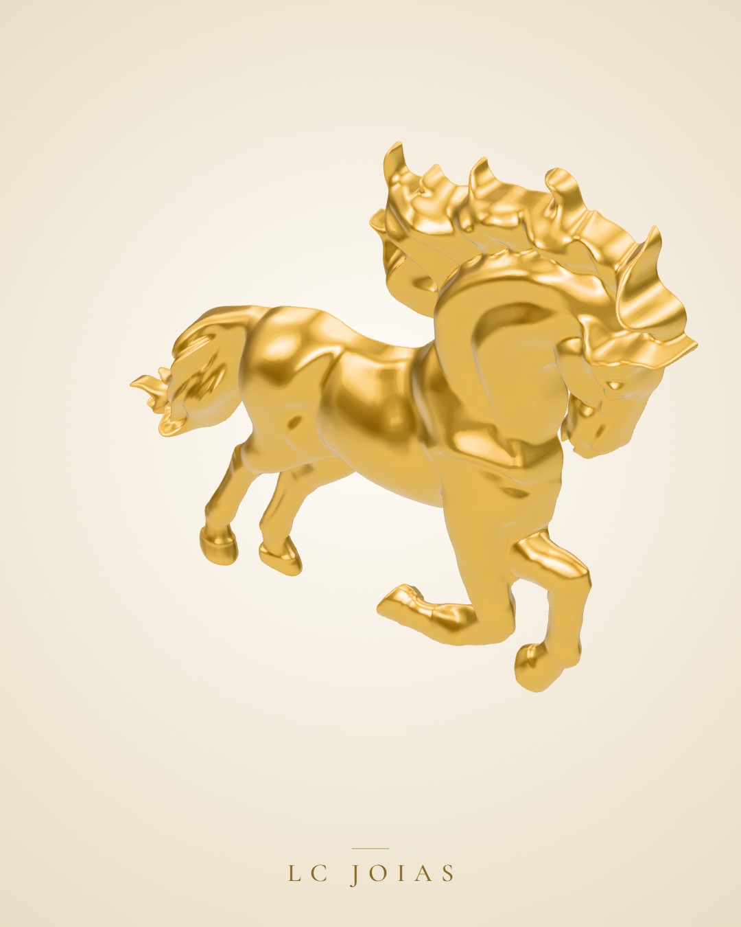 Pulseira 1052 pul cavalo em ouro