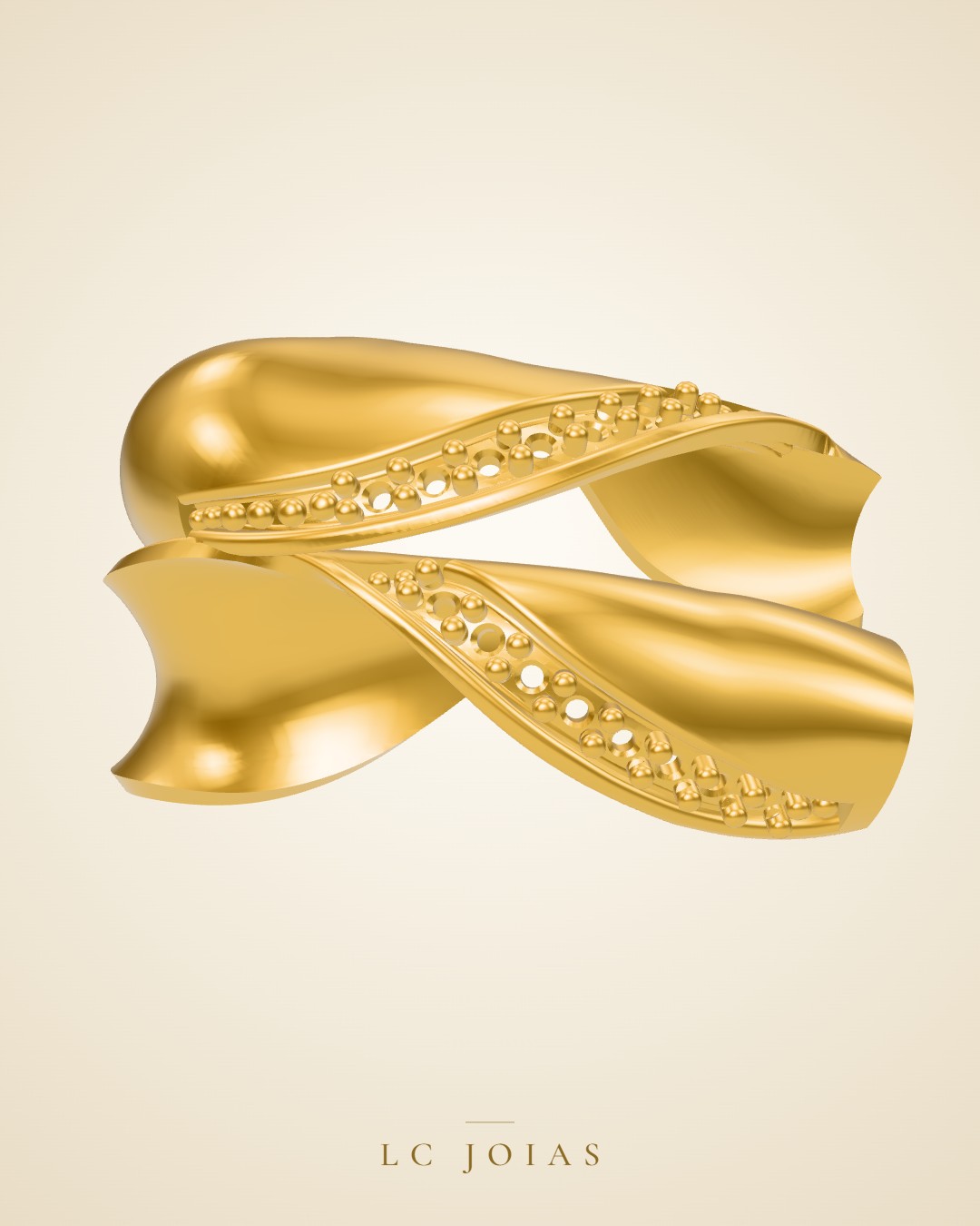Brinco 7919 br espelho em ouro