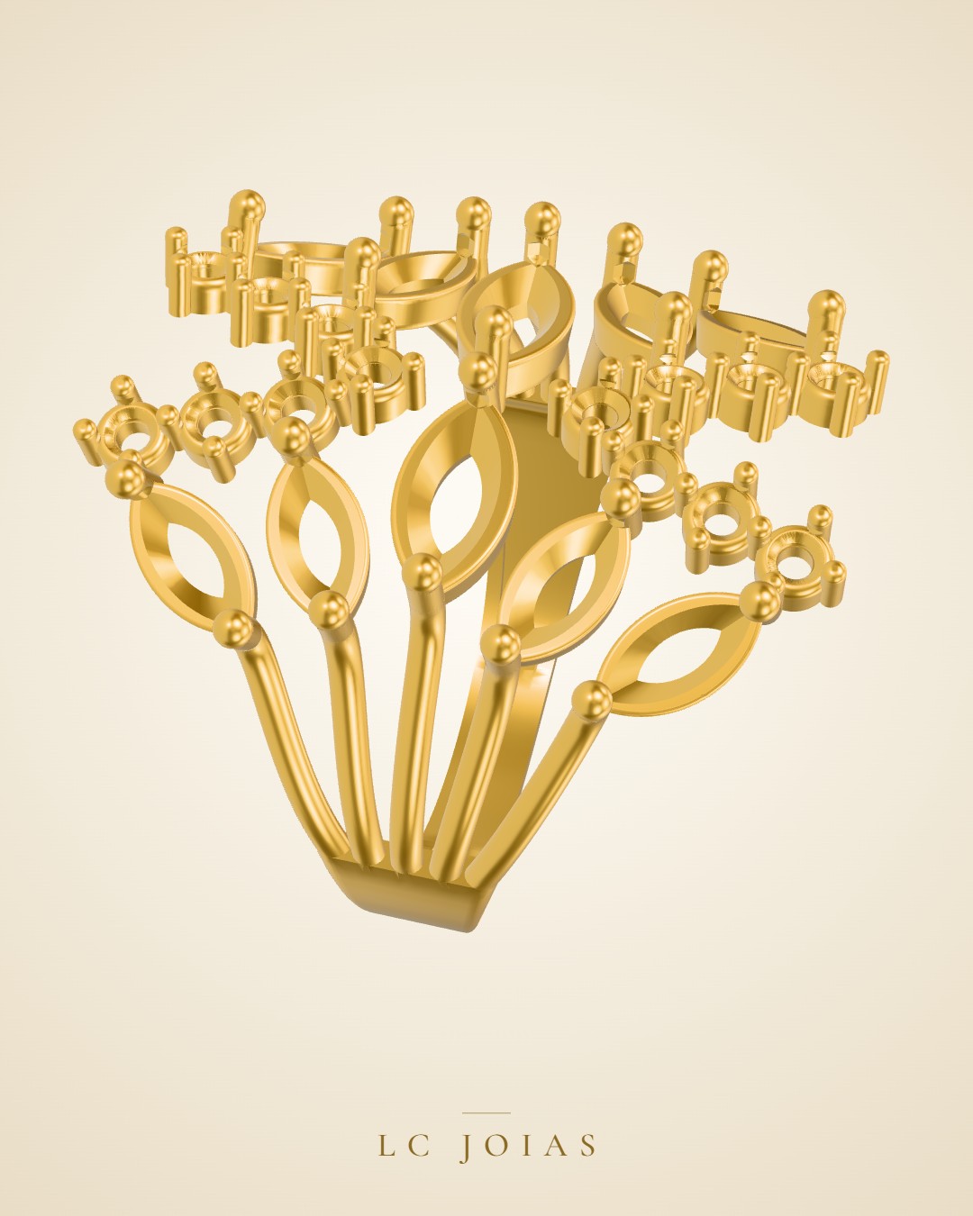 Anel 708an em ouro