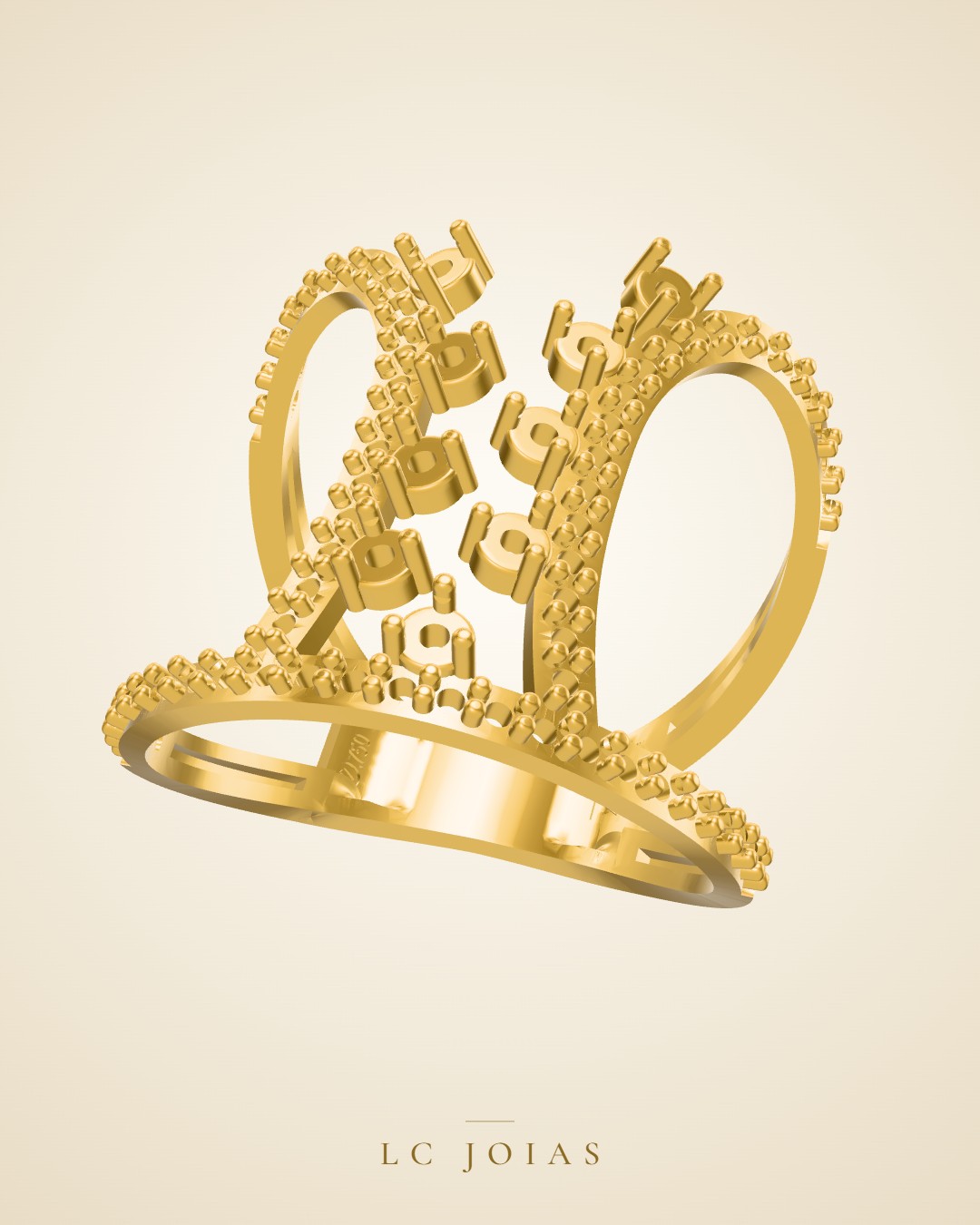 Anel 0226an em ouro
