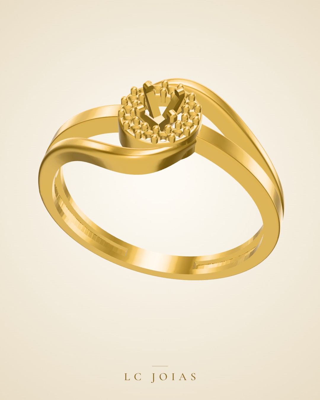 Anel ag 2359 an em ouro