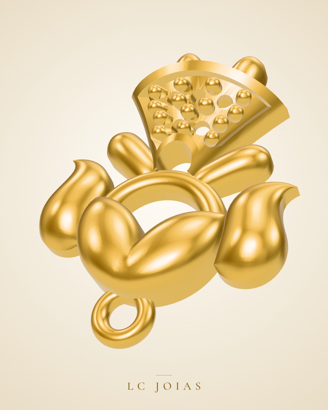 Pingente 1525 pg menina em ouro