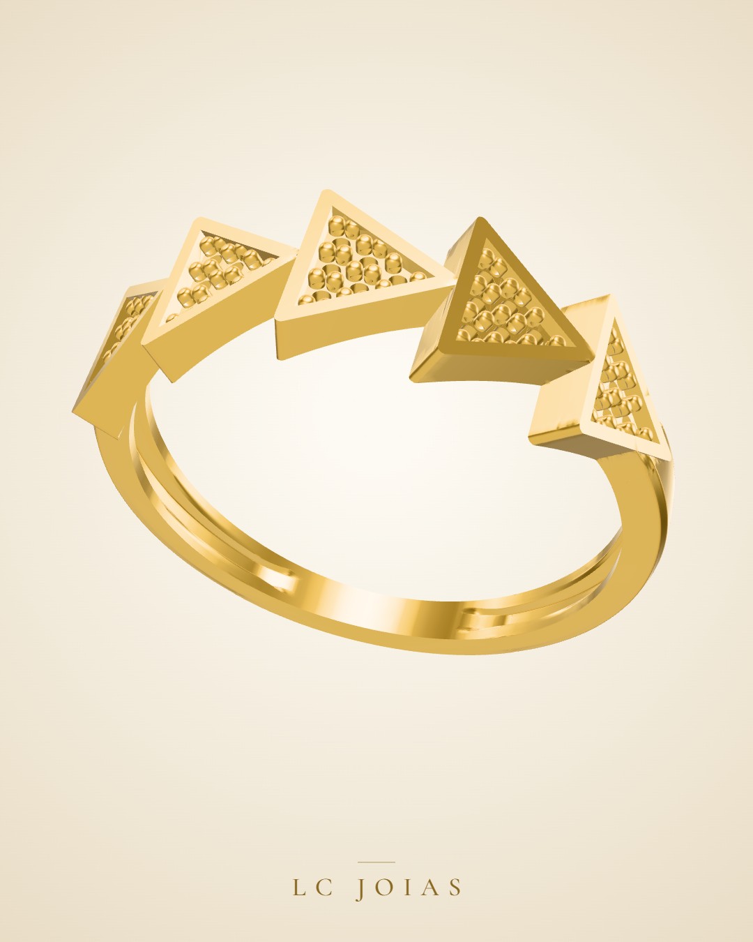 Anel 0233an em ouro